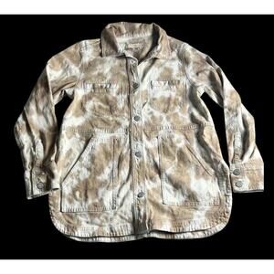 Anthropologie Pilcro‎ Tie Dye Tech Denim Shirt Jacket Shacket Petite Small